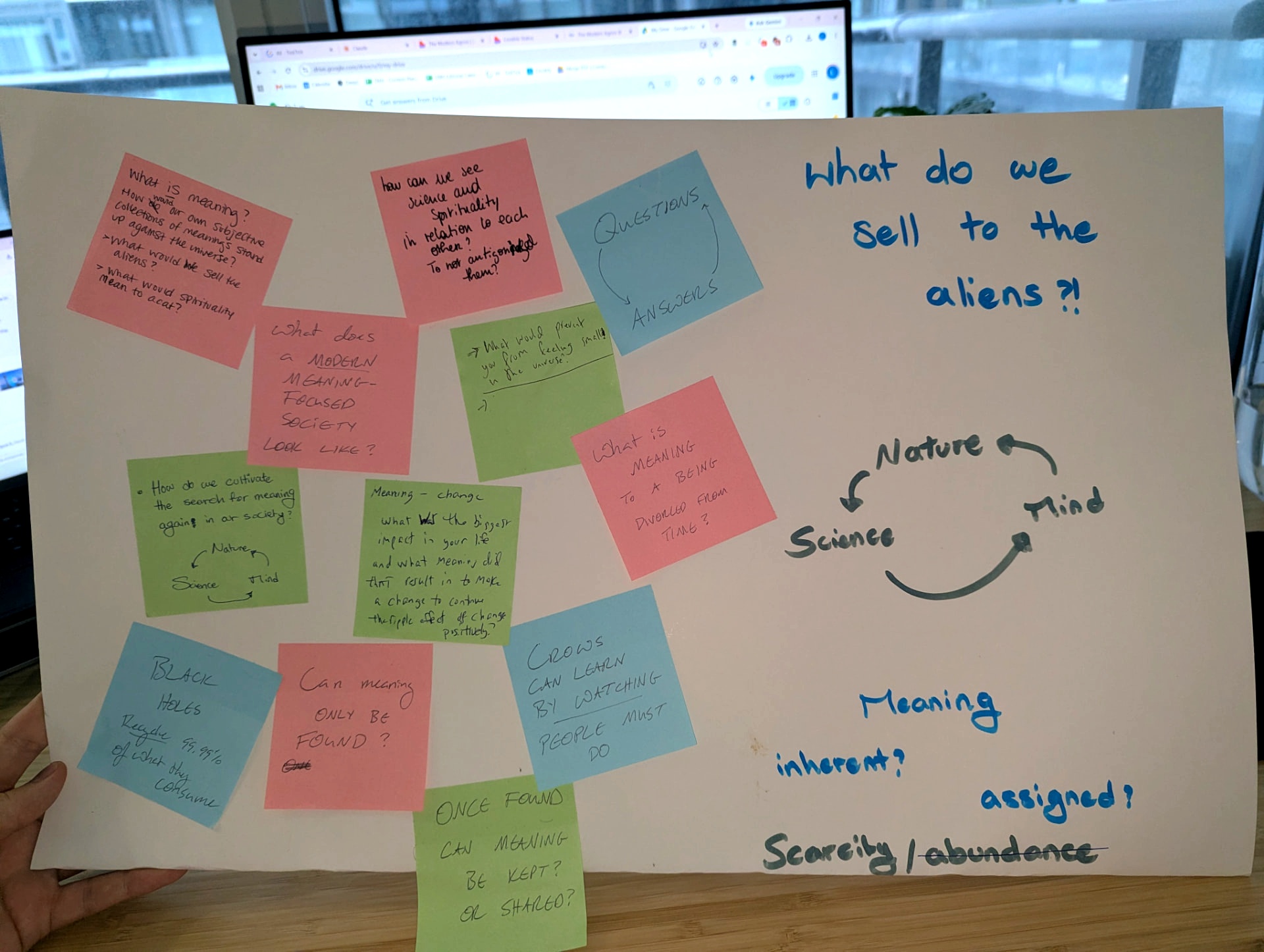 Meaning group: what do we sell to the aliens?